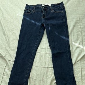 abercrombie and fitch dark wash skinny jeans